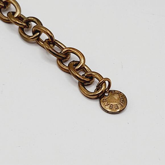 Bubblebar Gold Tone Faux Pearl Statement Necklace 20 Inch Rhinestone Collar - Picture 7 of 11